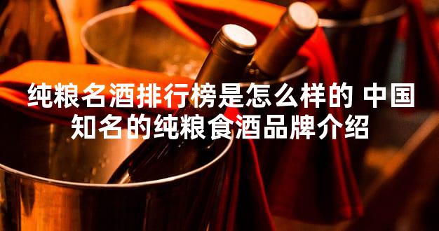 纯粮名酒排行榜是怎么样的 中国知名的纯粮食酒品牌介绍